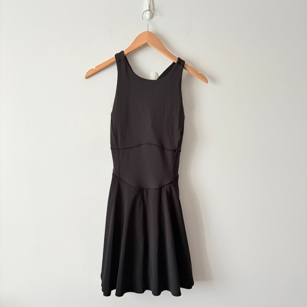 Lululemon Court Crush Tennis Dress Black Size 6 - Picture 5 of 7